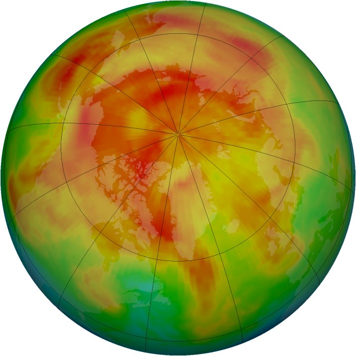 Arctic ozone map for 11 April 1983